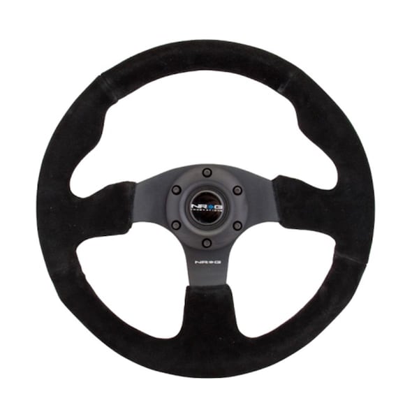 Nrg Innovations NRG Innovations RST-012S 320 mm Race Style Steering Wheel Black Suede with Black Stitch RST-012S - main